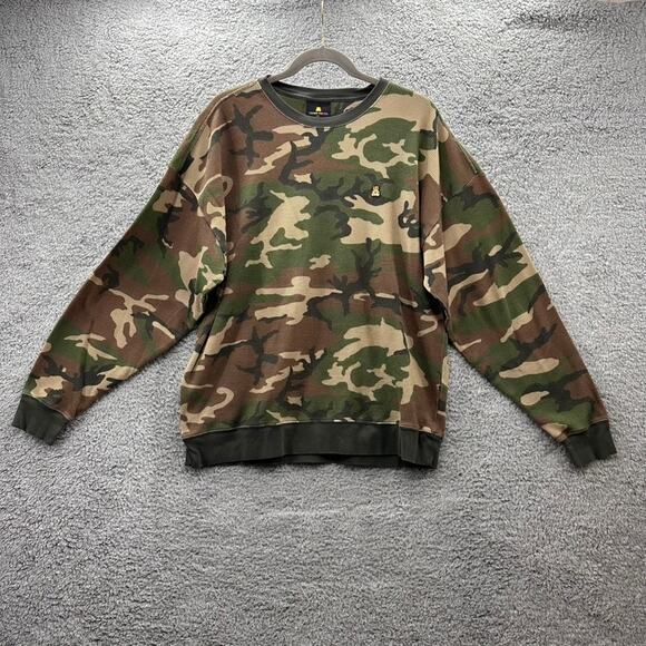 Teddy Fresh Men's 2XL Long Sleeve Camo Waffle Fabric Casual Streetwear Style - Picture 1 of 11